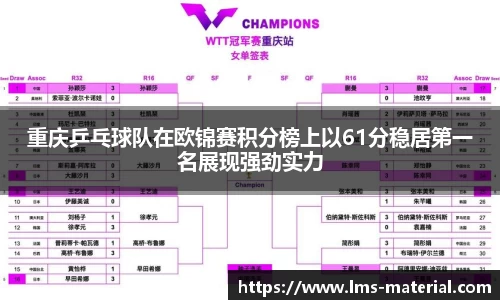 重庆乒乓球队在欧锦赛积分榜上以61分稳居第一名展现强劲实力