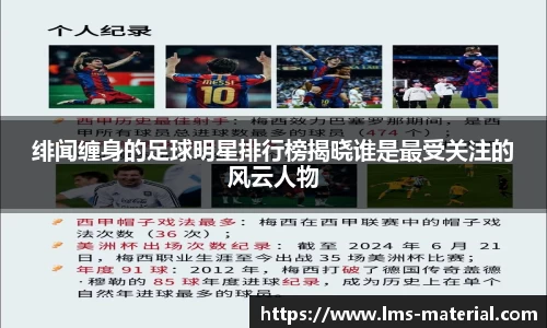 绯闻缠身的足球明星排行榜揭晓谁是最受关注的风云人物